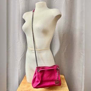 Michael Kors Jet Set Chain Crossbody /Messenger /Shoulder Bag Fuschia Hot Pink